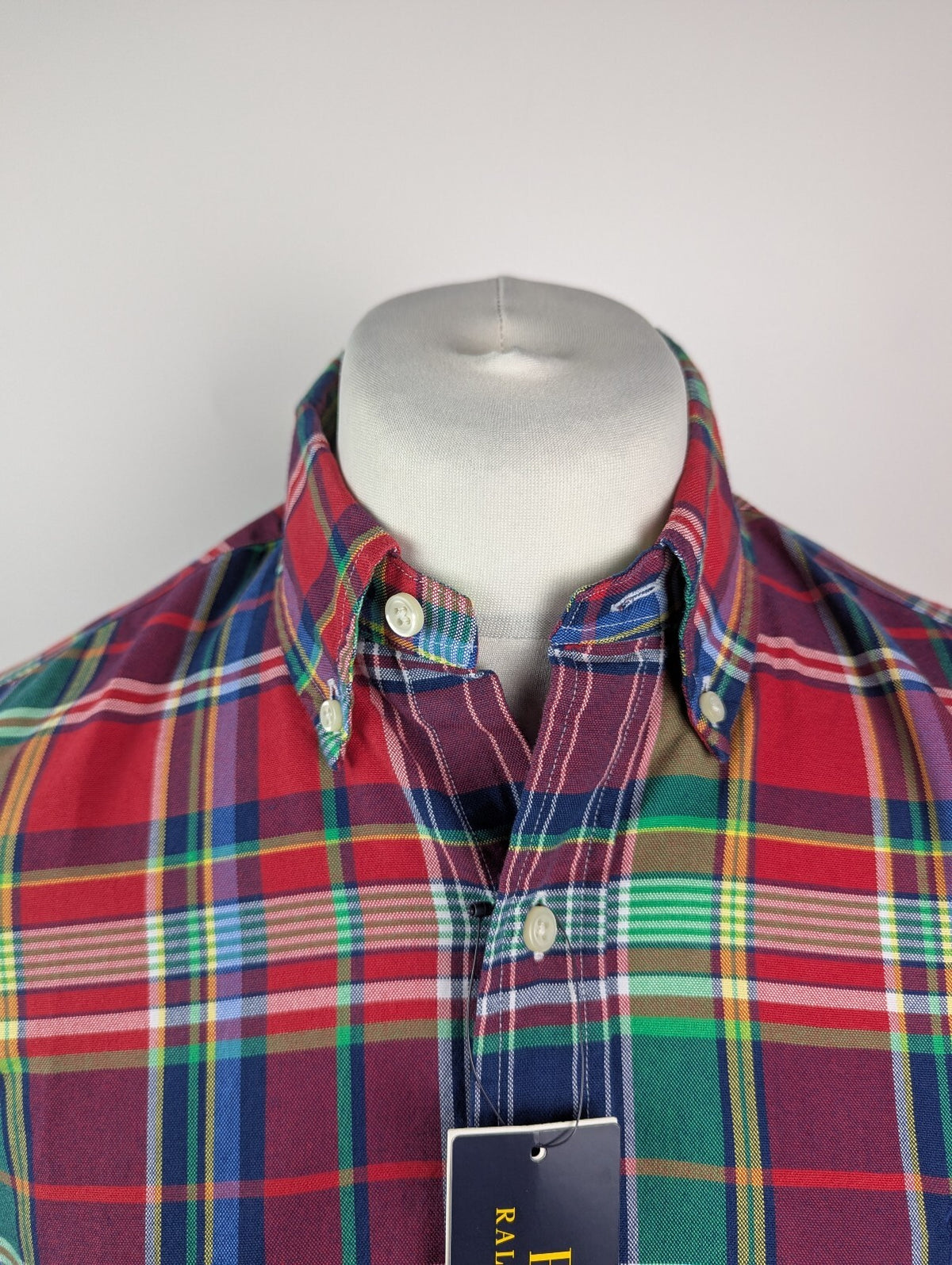 Polo Ralph Lauren Custom Fit Checked Oxford Shirt - Red/Green