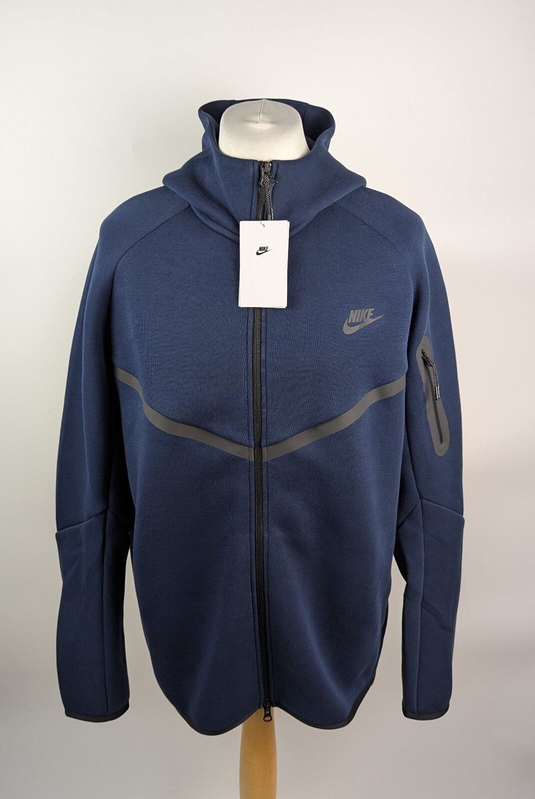Nike Tech Fleece Hoodie Mens full zip jacket - Obsidian blue / Black