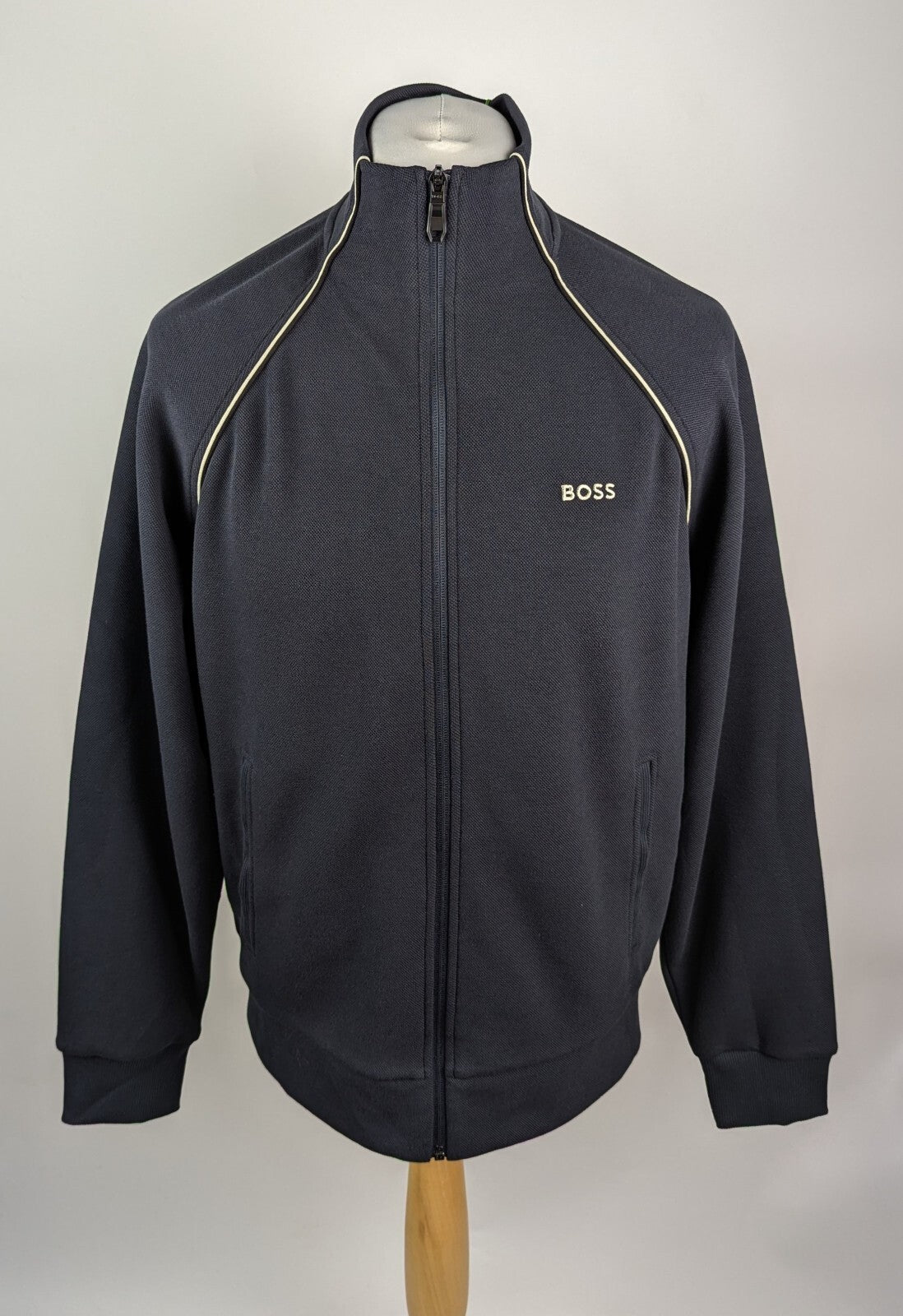 Boss mens SW Full Zip Tracksuit sweater hoodie - Navy