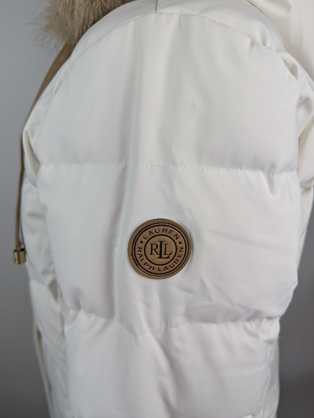 Lauren Ralph Lauren Womens Duck Down Hood Puffer Jacket - White