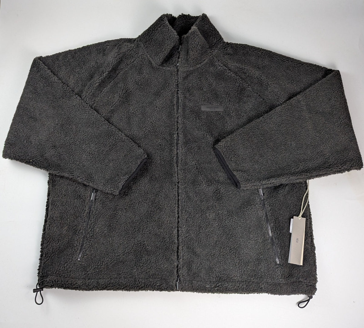 Fear of God Essentials Polar Fleece Full Zip Jacket - Iron black