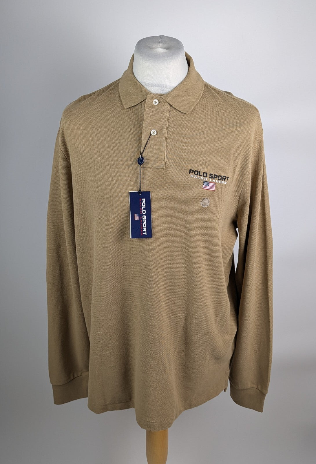 Polo Ralph Lauren Sport Men's classic long sleeve polo shirt - Brown
