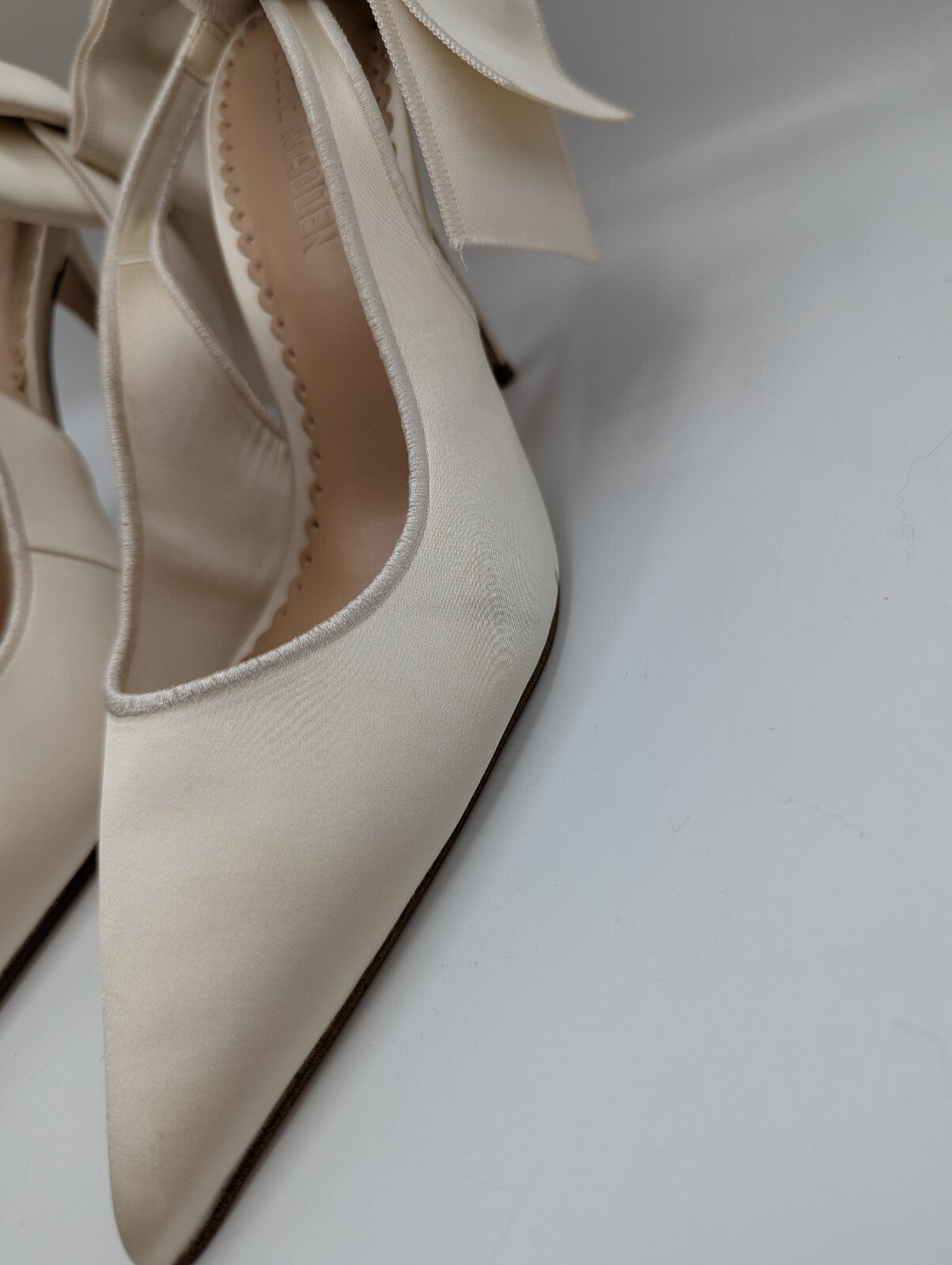 Steve Madden Women's Stiletto Court Heels - Ivory Satin