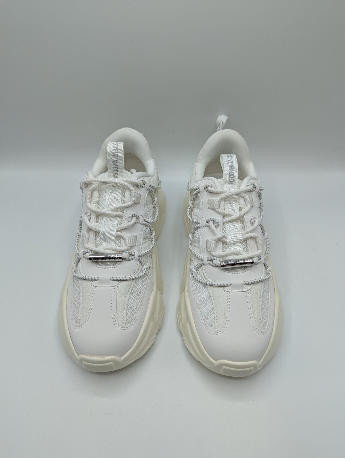 Steve Madden Women's Spectator Trainer Chunky Trainers - white