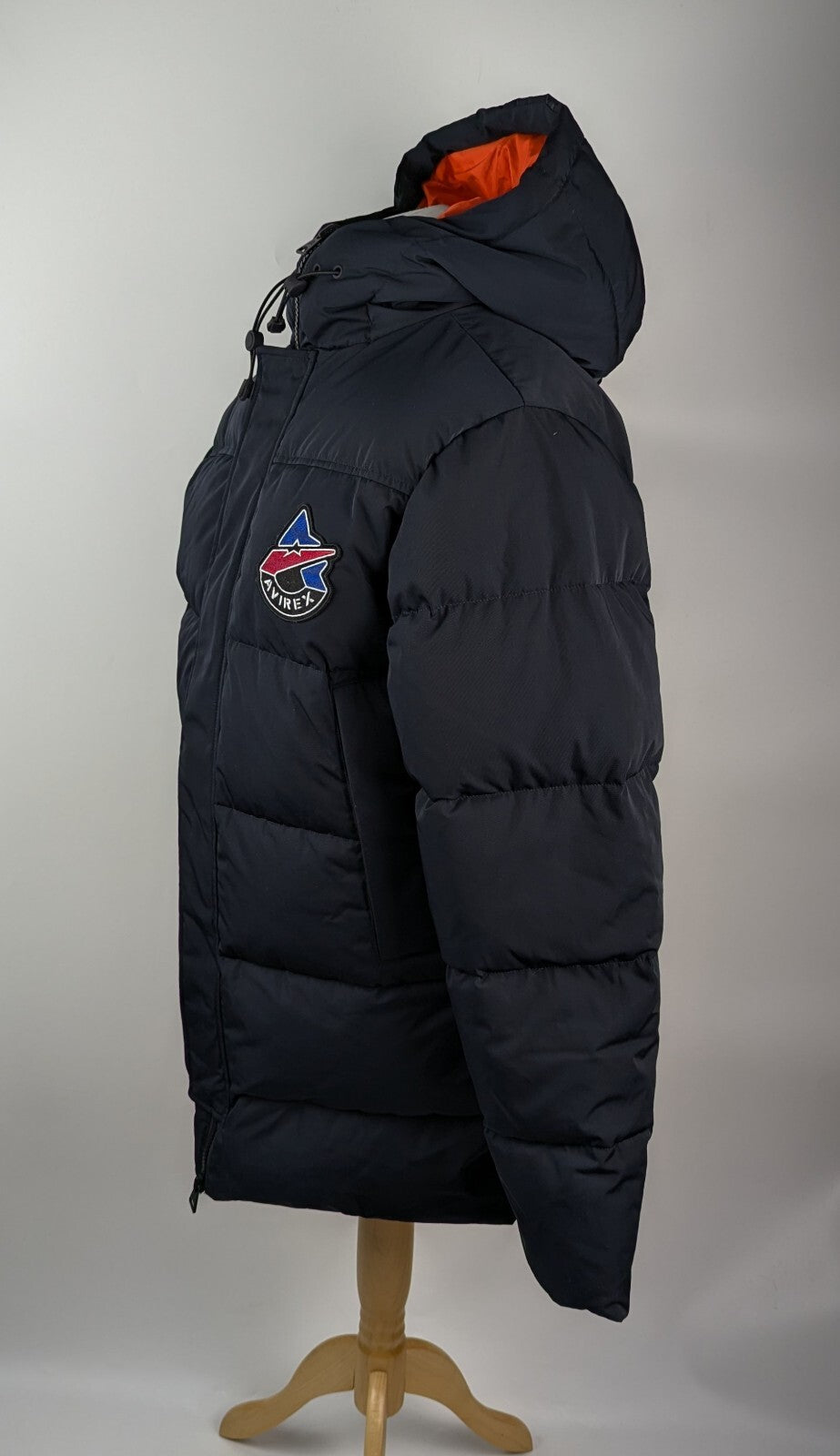 Avirex Mens Trautman down Jacket / Coat - Dark navy
