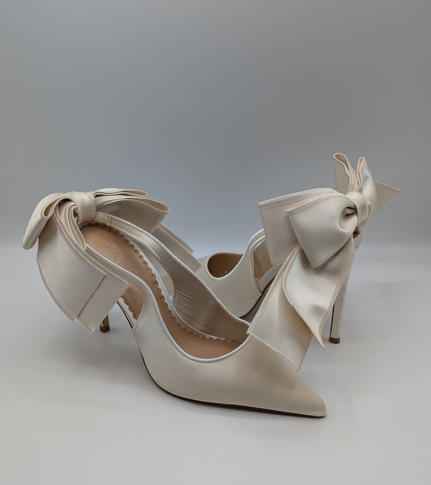 Steve Madden Women's Stiletto Court Heels - Ivory Satin