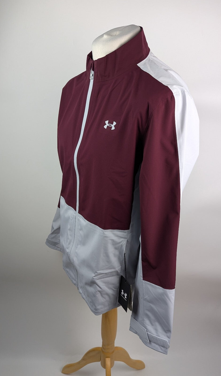 Under Armour Men's Weather-Resistant Golf Jacket - Maroon / Grey