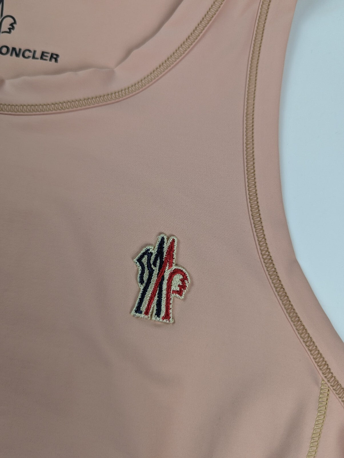 Moncler Grenoble Logo Patch Cropped Top - Pink