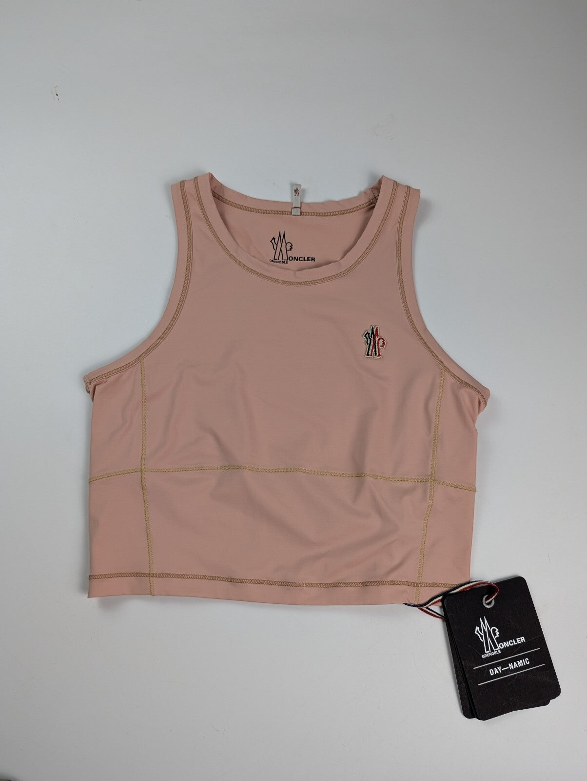 Moncler Grenoble Logo Patch Cropped Top - Pink