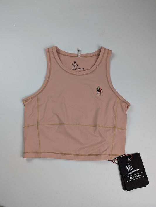 Moncler Grenoble Logo Patch Cropped Top - Pink
