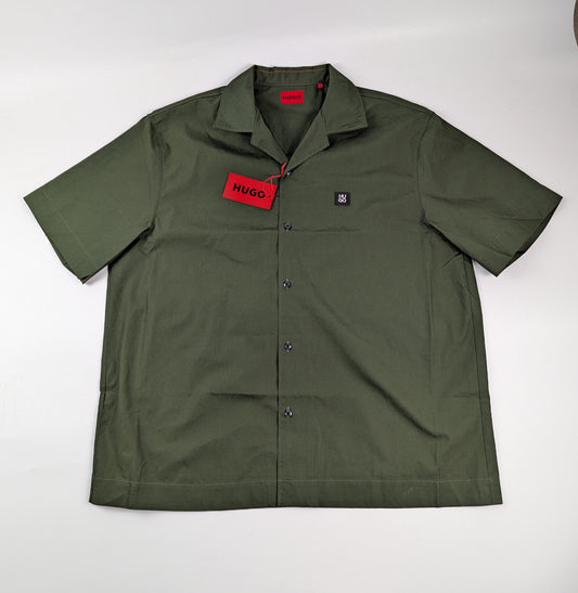 Hugo Men's Espino Button-Front Overshirt - Green