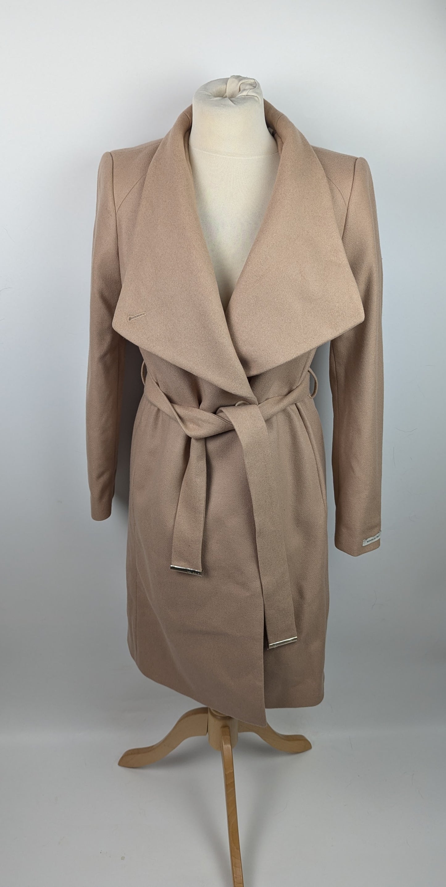 Ted Baker Women's Rose Belted Midi Wool Long Sleeve Coat - Camel