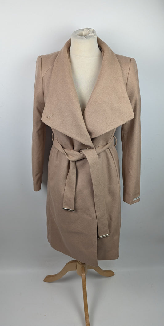 Ted Baker Women's Rose Belted Midi Wool Long Sleeve Coat - Camel