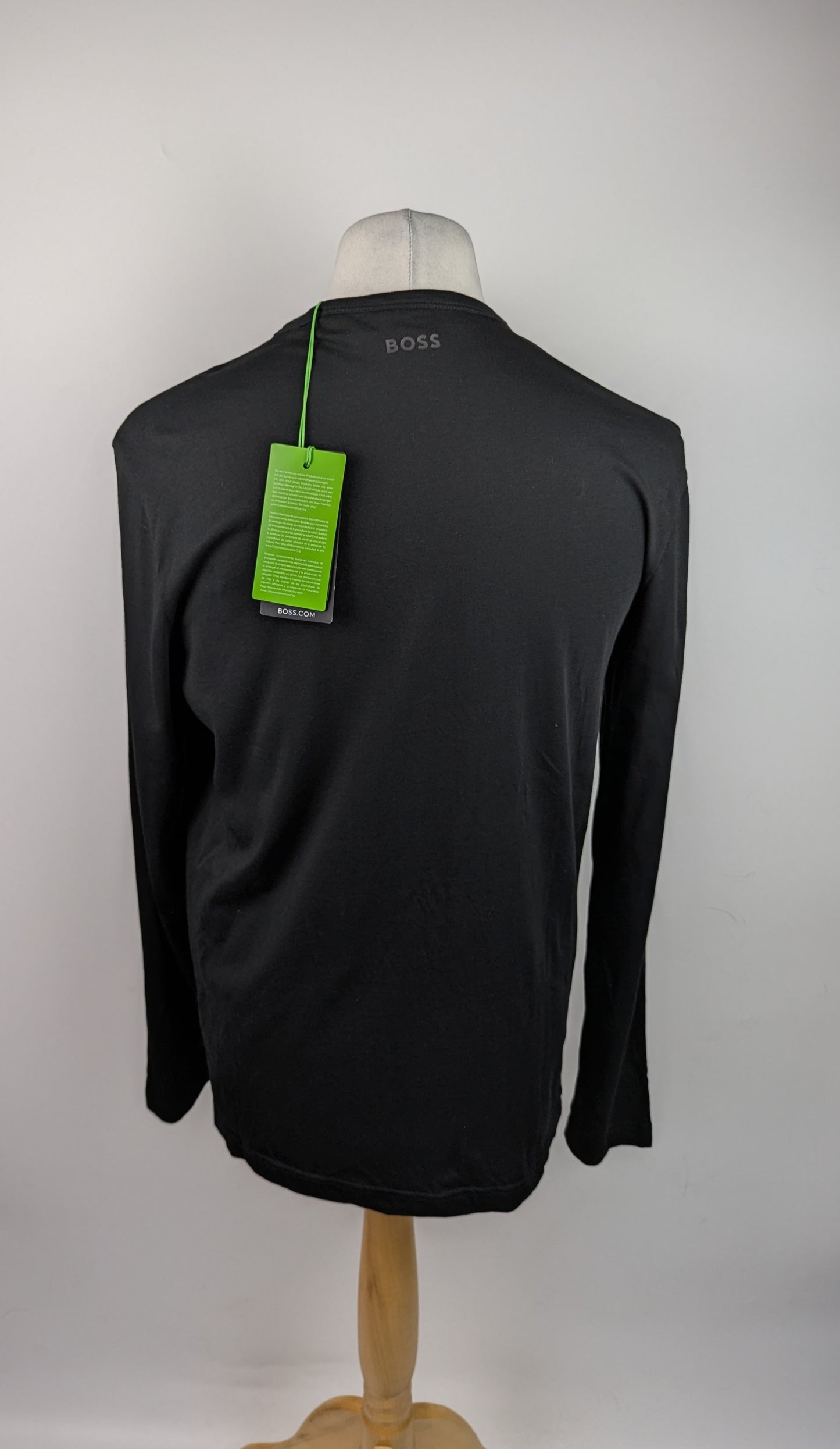 BOSS Tognbo Long Sleeve Cotton Top - Black