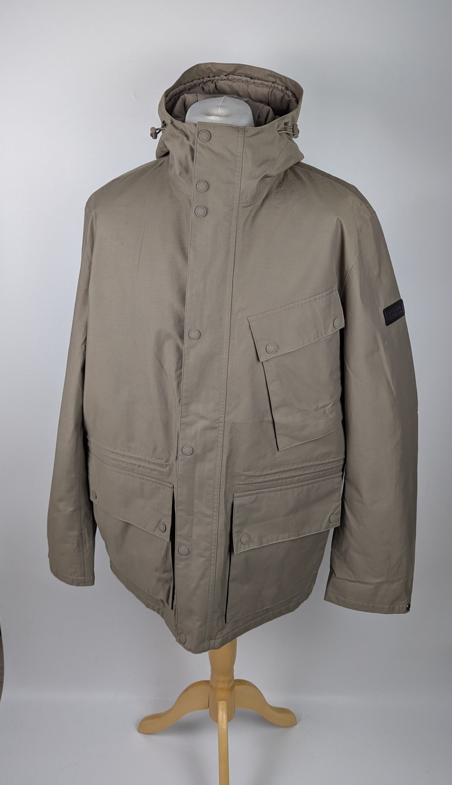 Barbour International Men's Endley Waterproof Hooded Long Sleeve Long Puffer Jacket - Brown (Brindle)