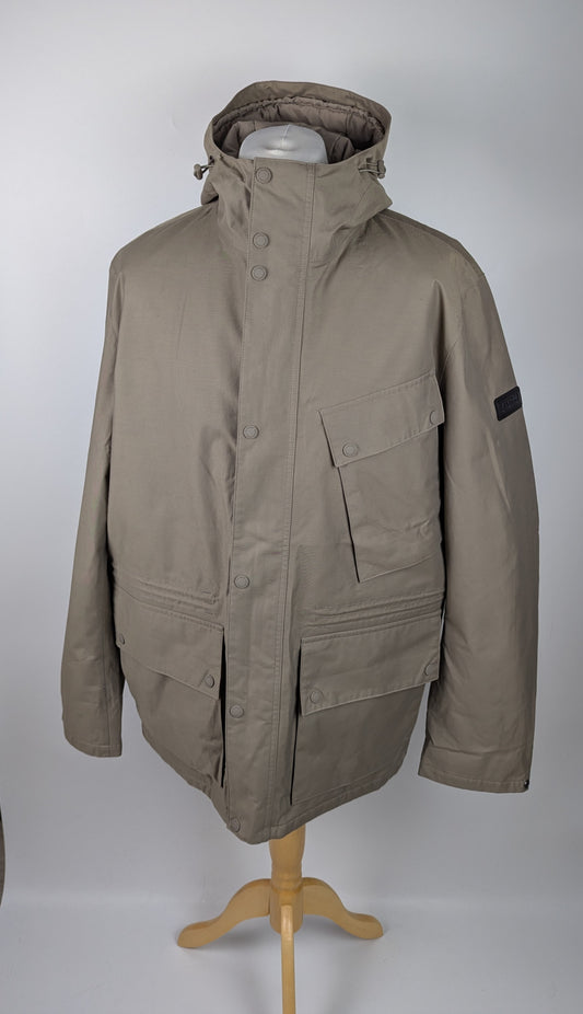 Barbour International Men's Endley Waterproof Hooded Long Sleeve Long Puffer Jacket - Brown (Brindle)