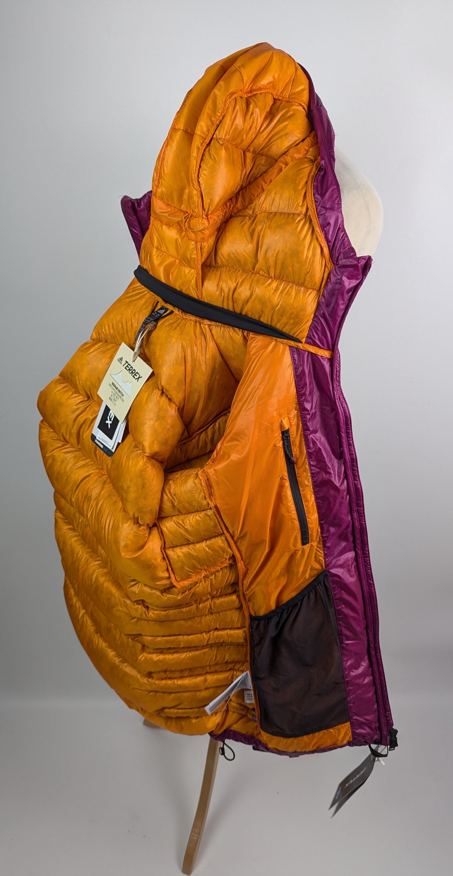 Adidas Terrex Techrock Belay Down Hooded Parka - Purple (Power Berry)