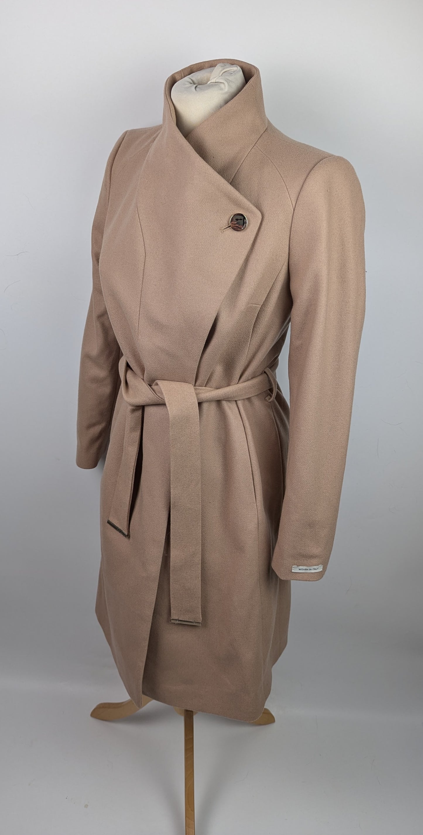 Ted Baker Women's Rose Belted Midi Wool Long Sleeve Coat - Camel