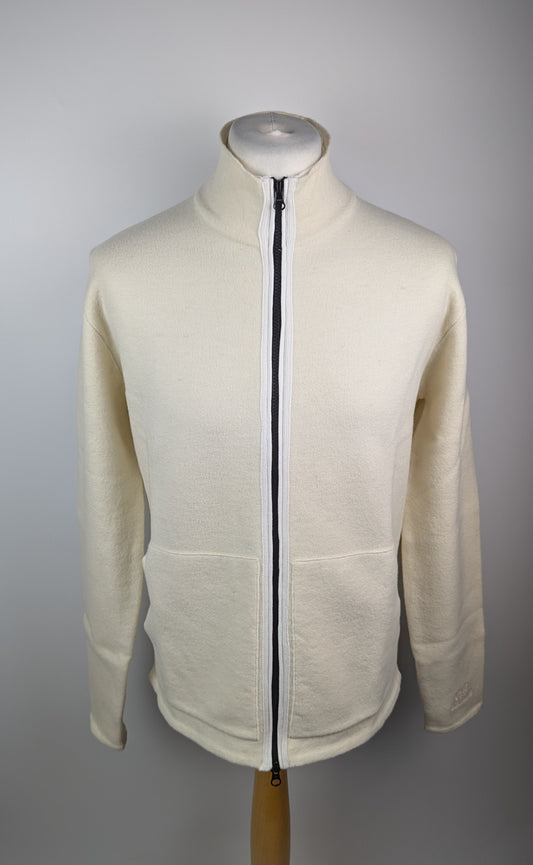 C.P. Company Mens Full Zip Sweater - Ivory White