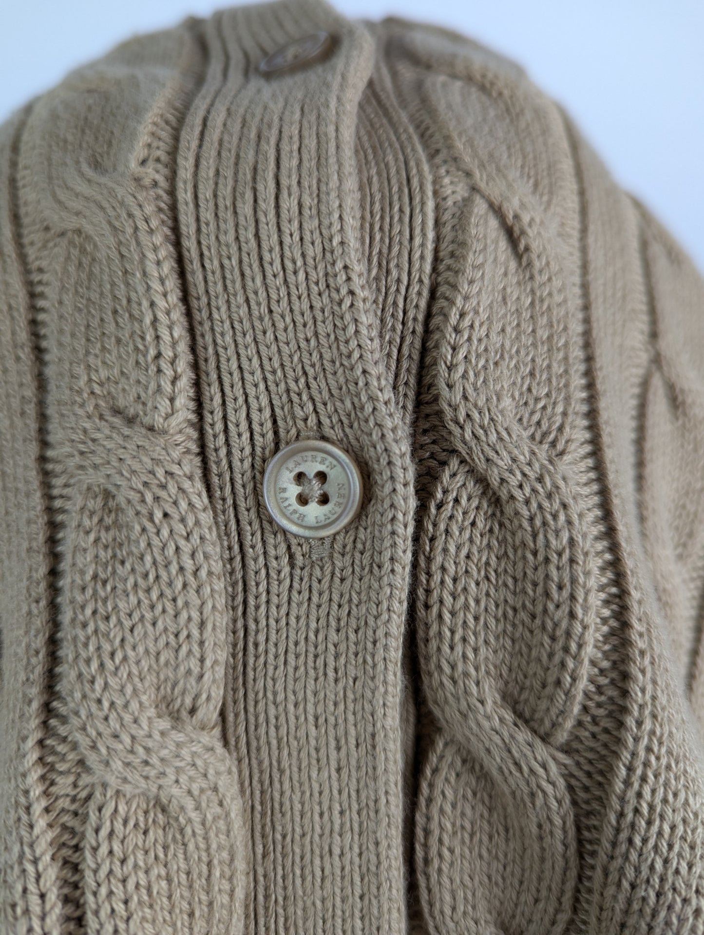 Lauren by Ralph Lauren Ralhan Cardigan Womnes - Birch Tan