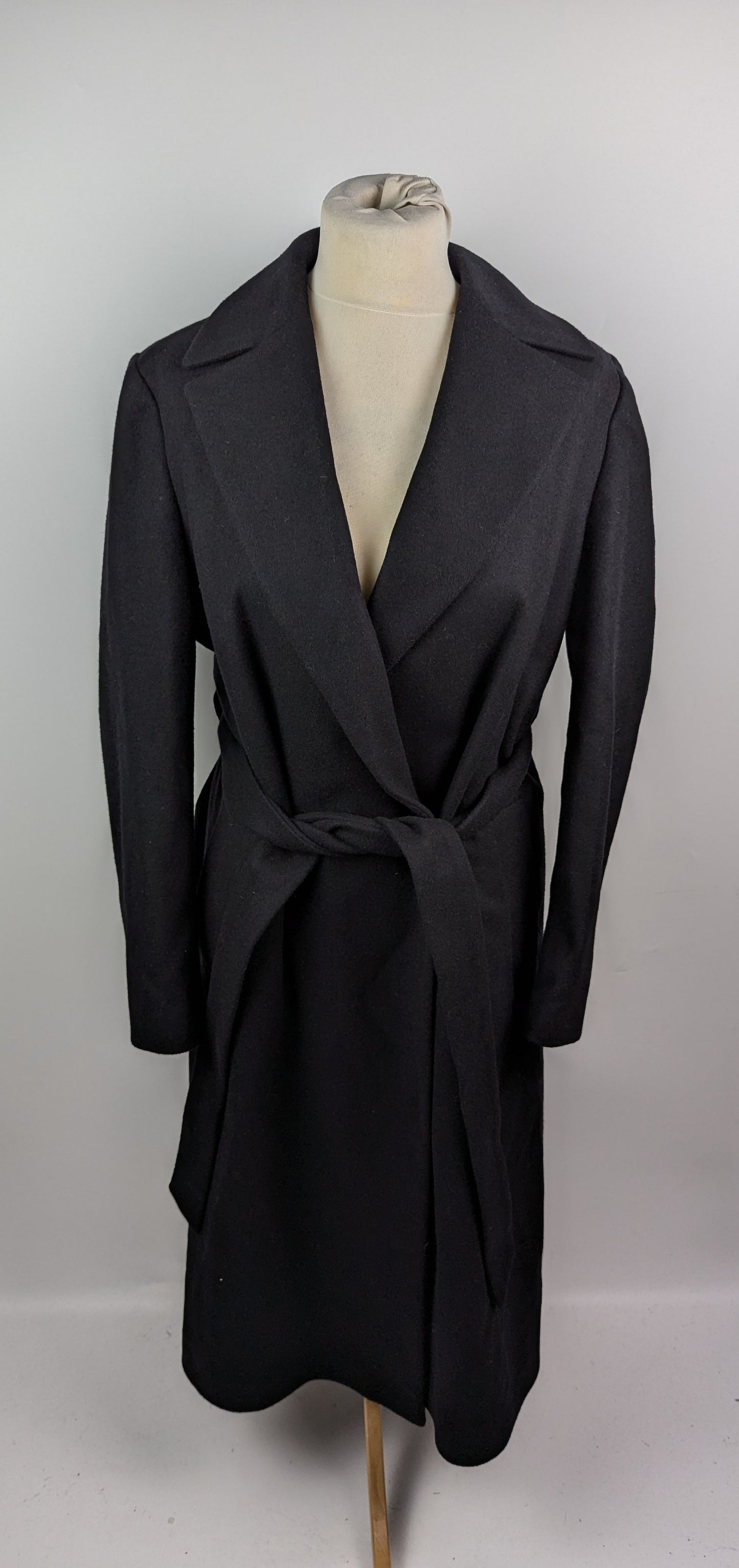 CALVIN KLEIN Essential Wrap Coat Overcoat - Black
