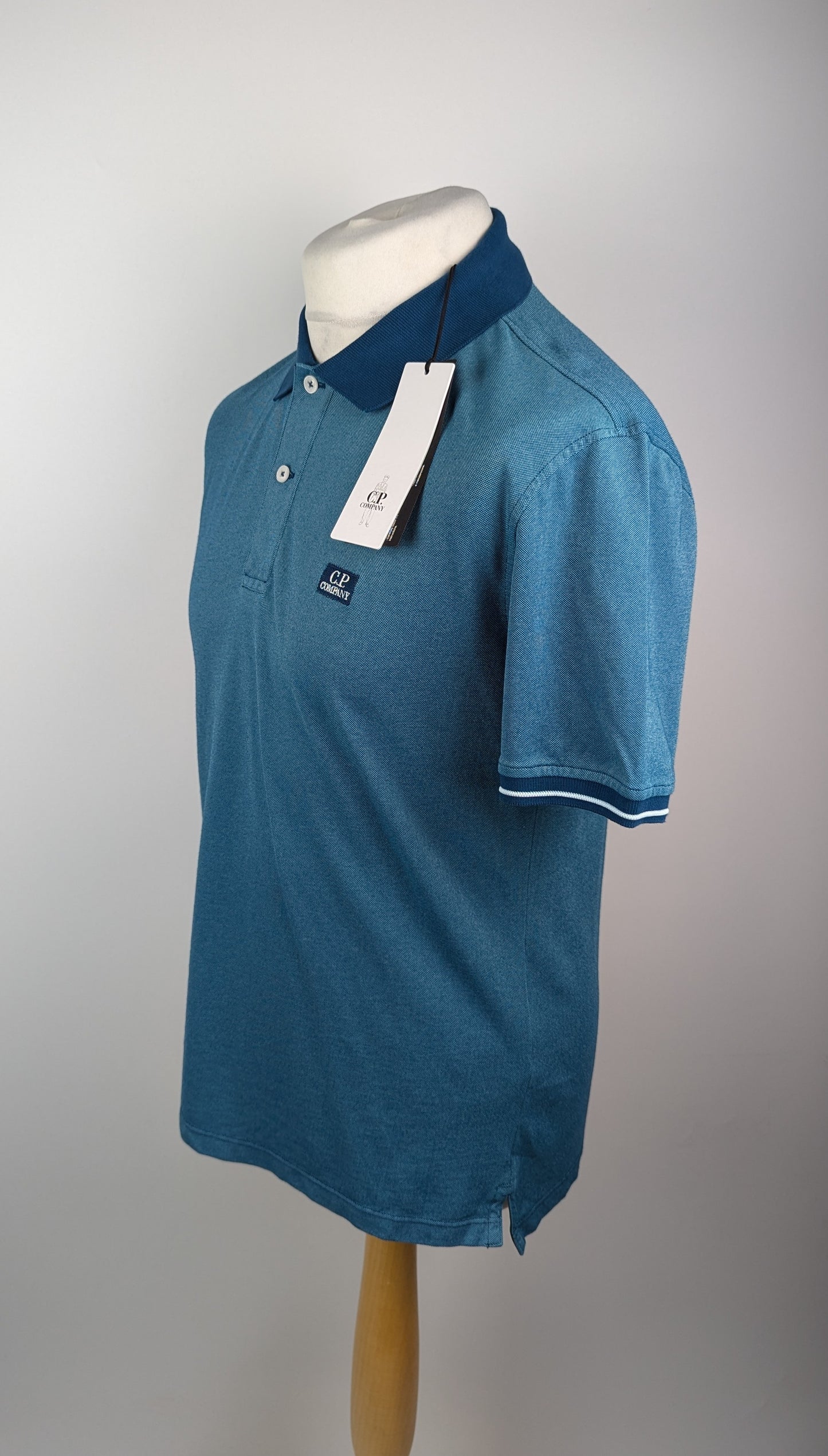 C.P. COMPANY Tacting Short Sleeve Polo Shirt - Ink Blue