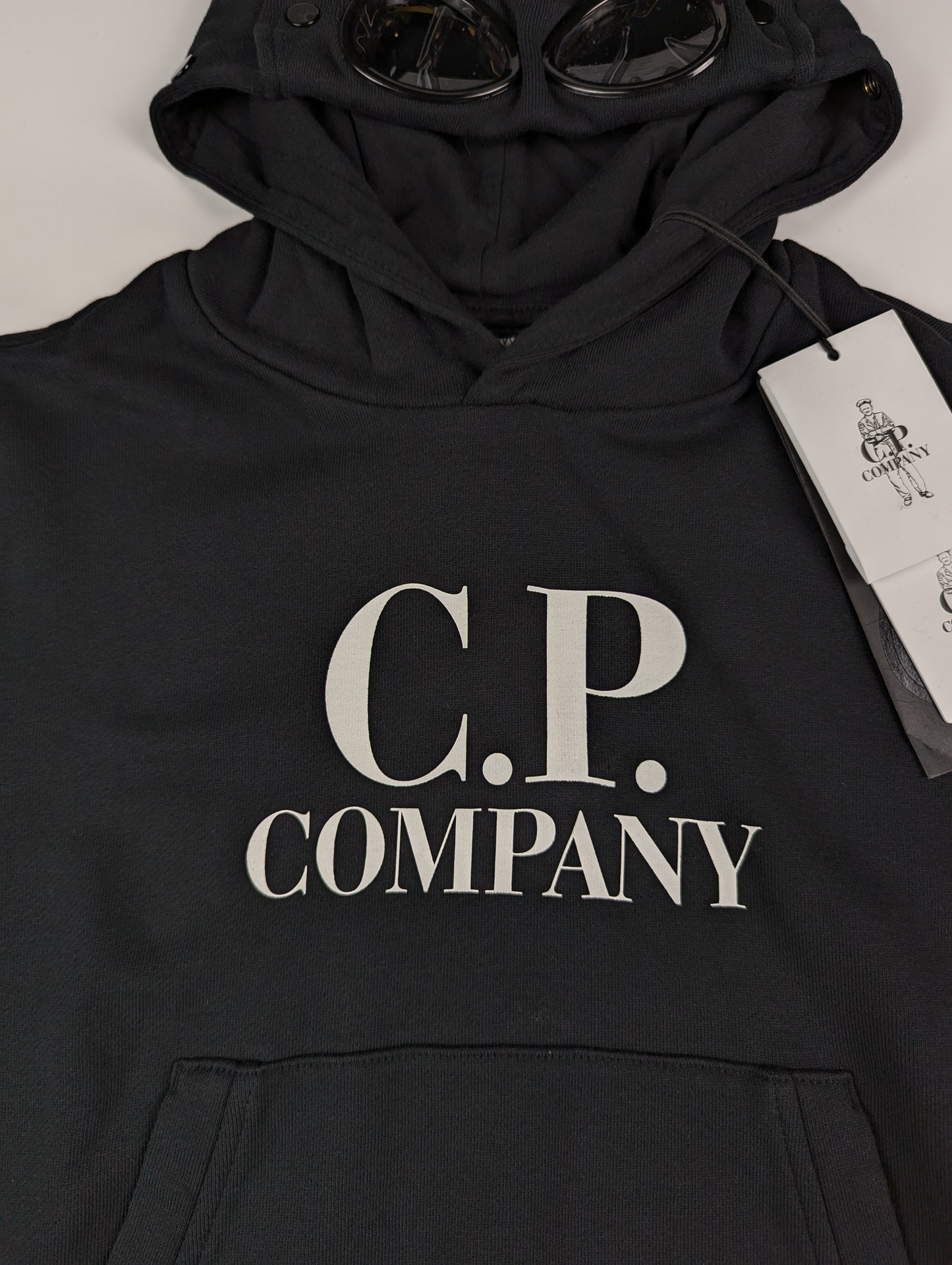 C.P. Company Boys Logo Hoodie - Black