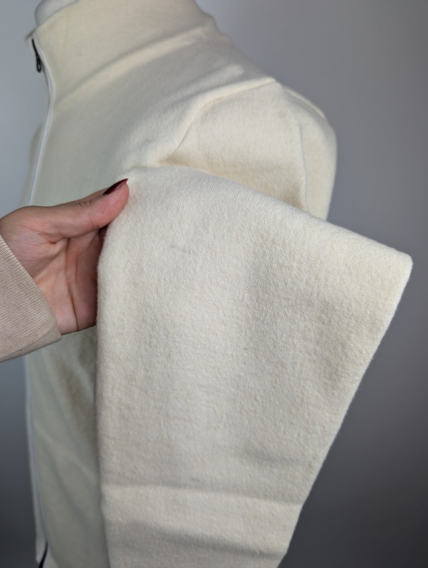 C.P. Company Mens Full Zip Sweater - Ivory White