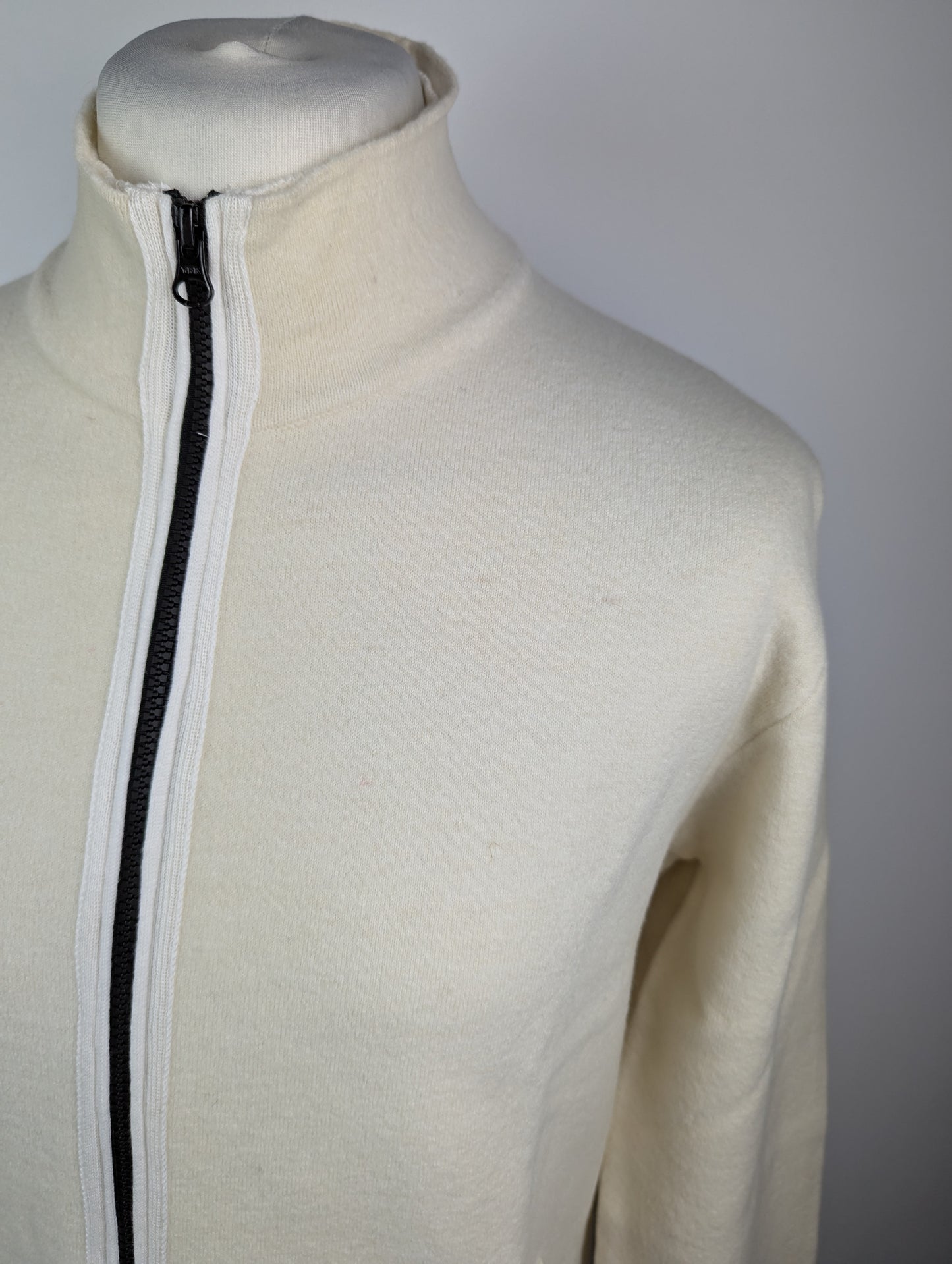 C.P. Company Mens Full Zip Sweater - Ivory White