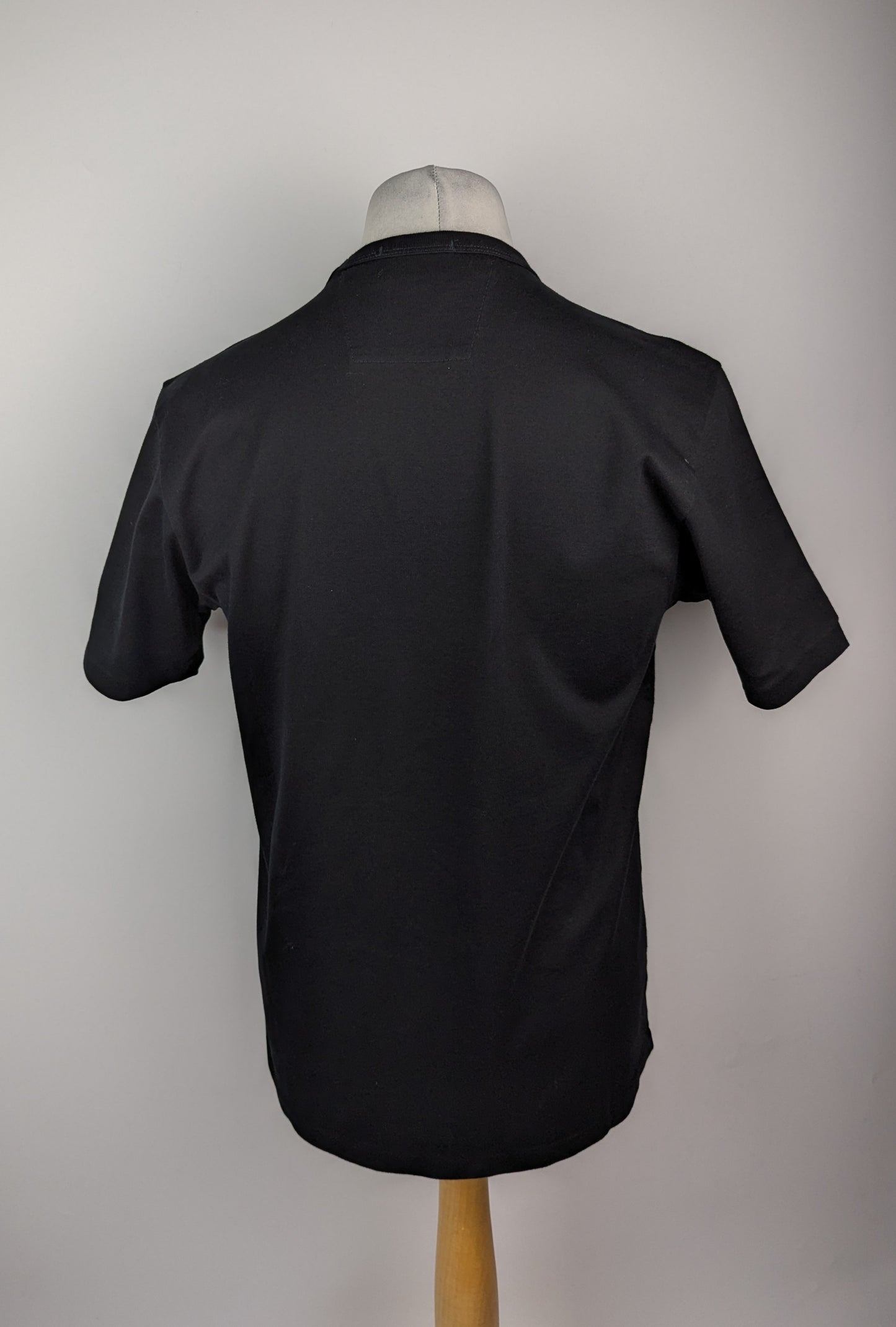 C.P. Company Mens Mercerized 30/2 Jersey Twisted Small Logo T-Shirt - Black