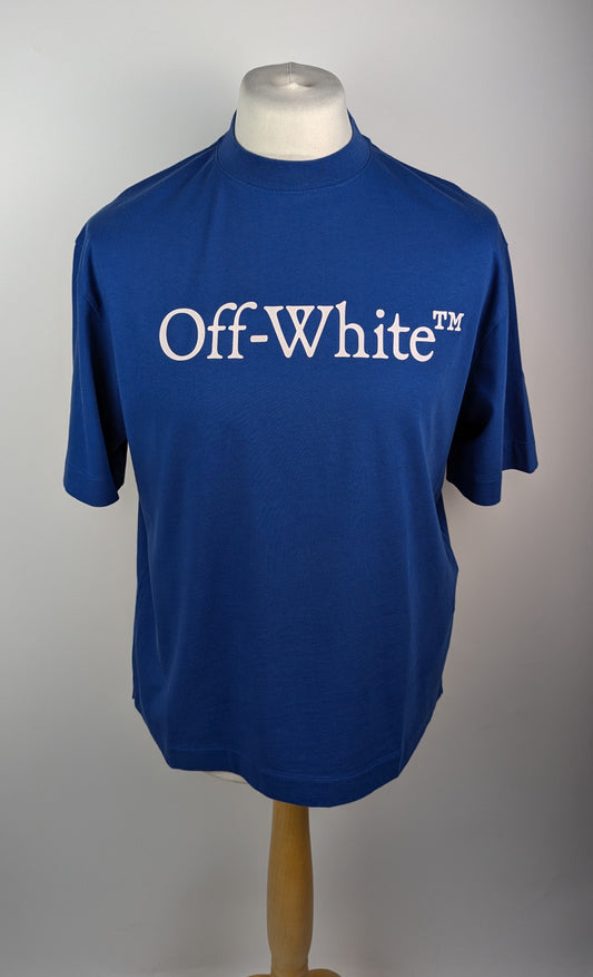 Off-White Big Bookish Skate Cotton T-Shirt - Blue