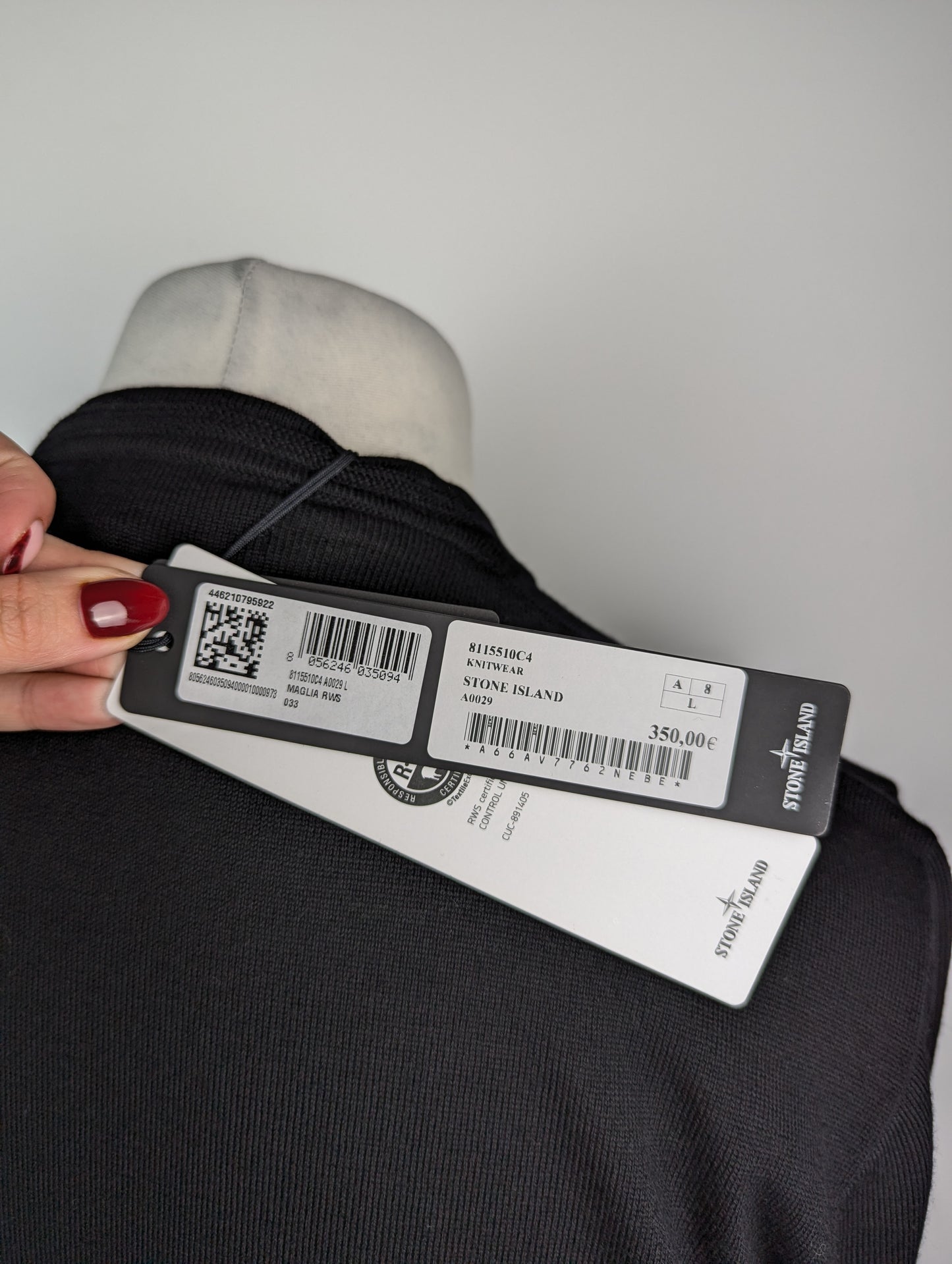 Stone Island Mens Organic Cotton Knitted Jumper - Black