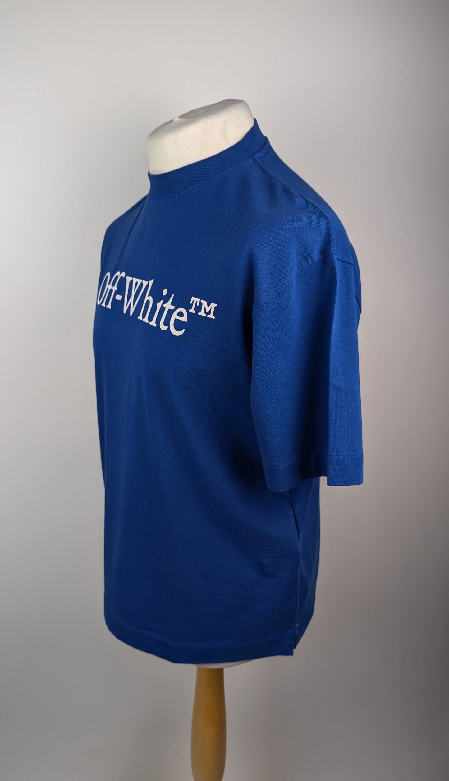 Off-White Big Bookish Skate Cotton T-Shirt - Blue