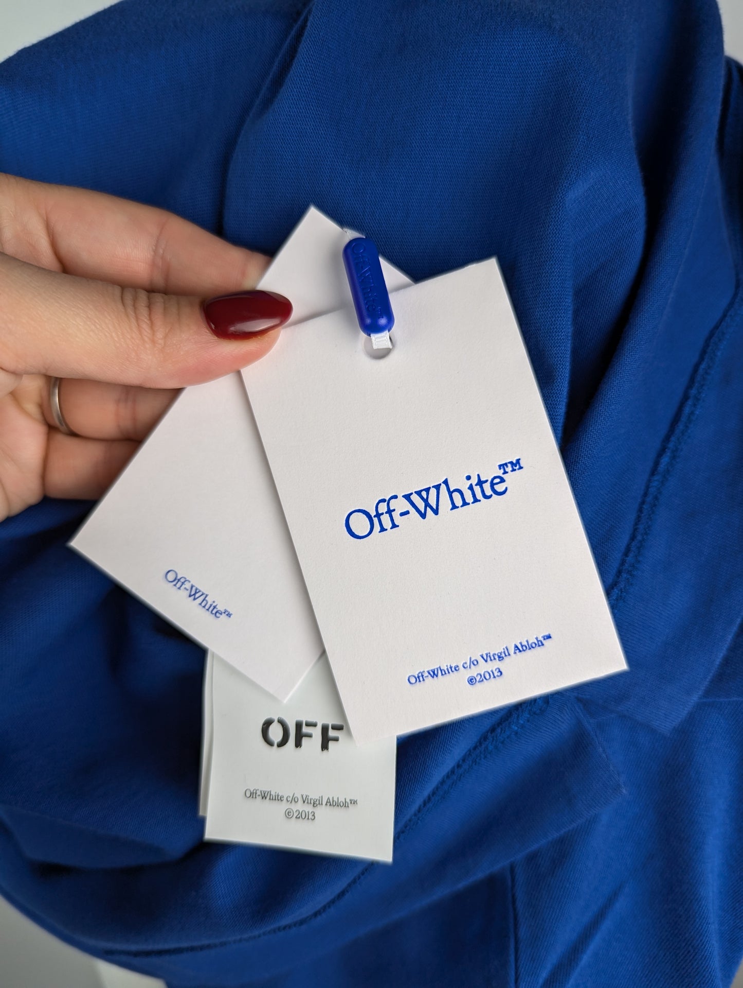 Off-White Big Bookish Skate Cotton T-Shirt - Blue