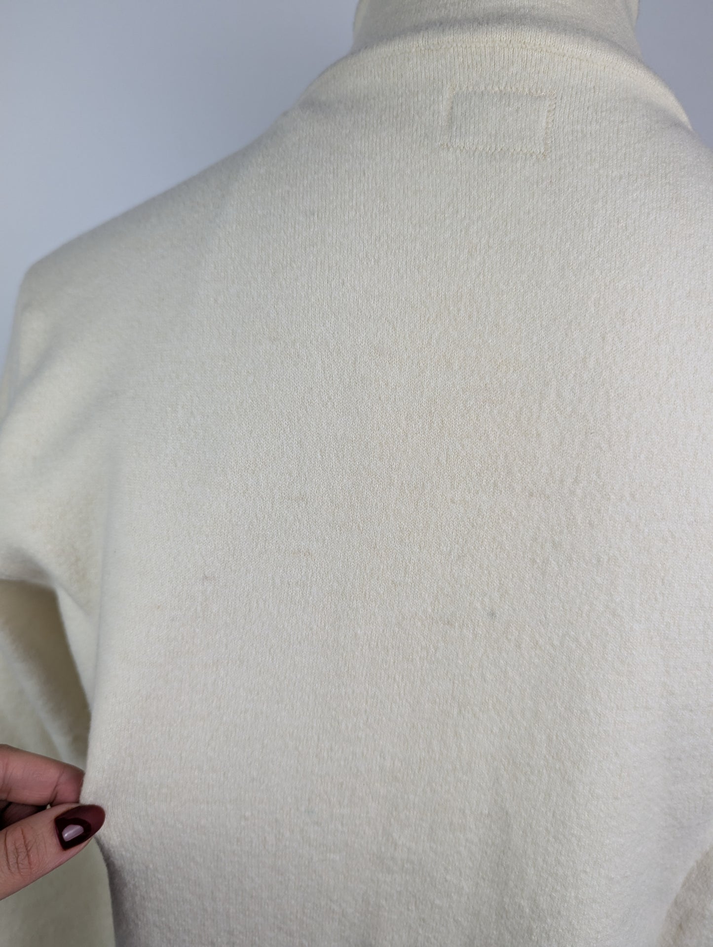C.P. Company Mens Full Zip Sweater - Ivory White