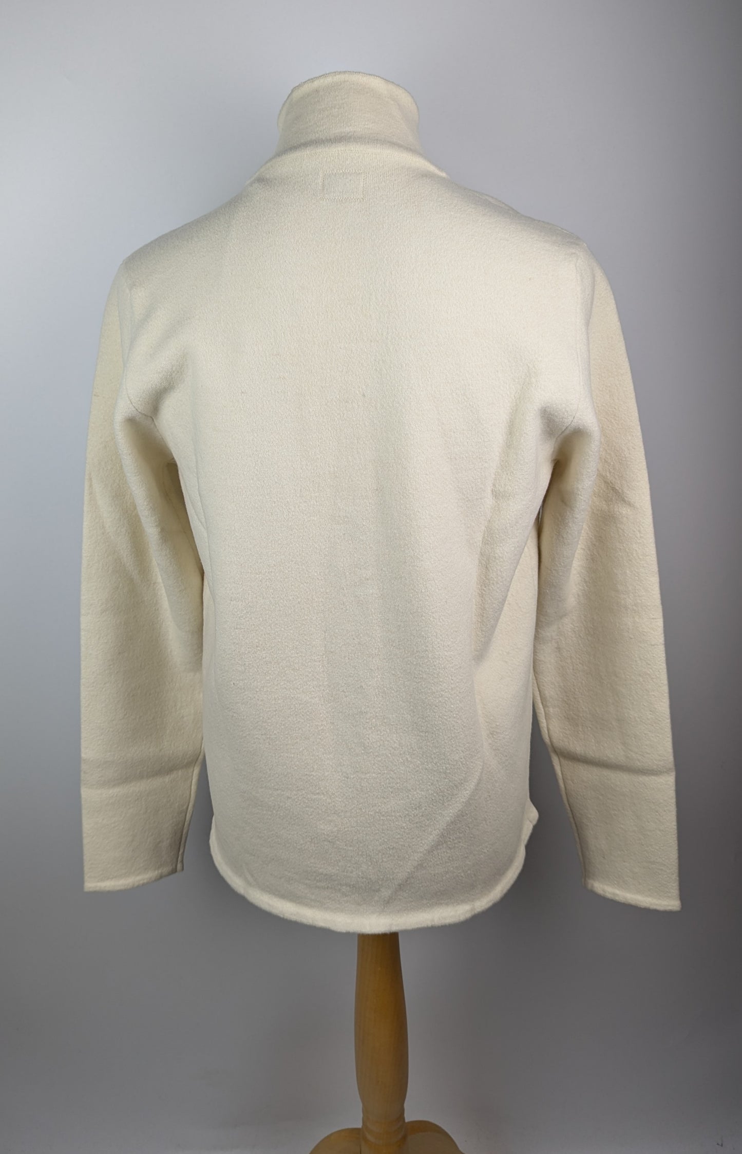 C.P. Company Mens Full Zip Sweater - Ivory White