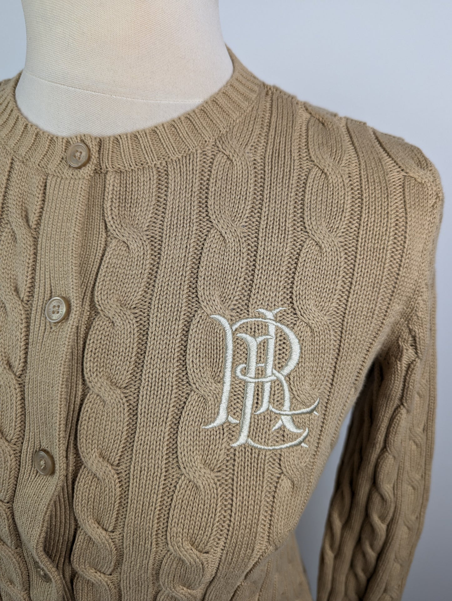 Lauren by Ralph Lauren Ralhan Cardigan Womnes - Birch Tan