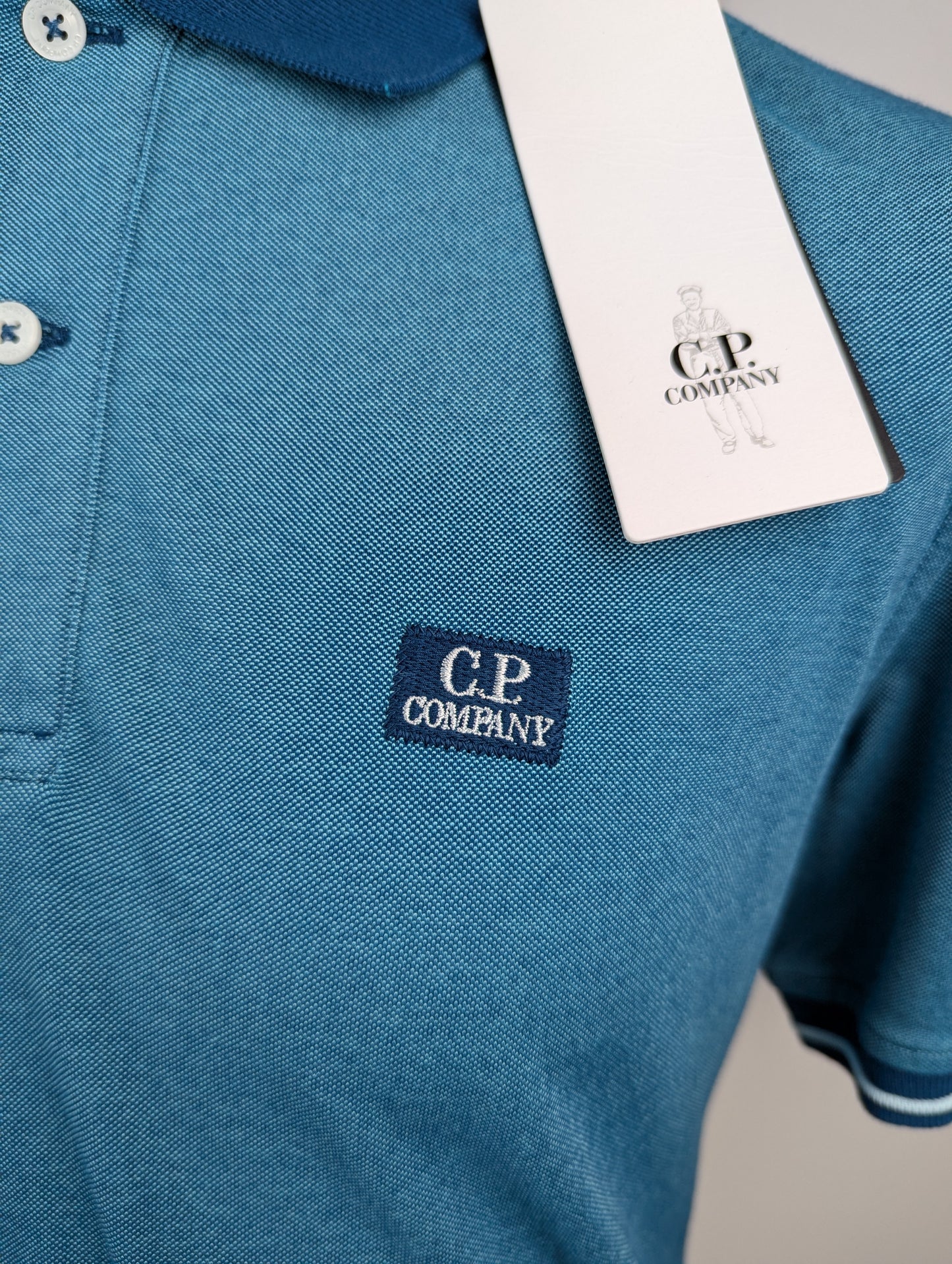 C.P. COMPANY Tacting Short Sleeve Polo Shirt - Ink Blue