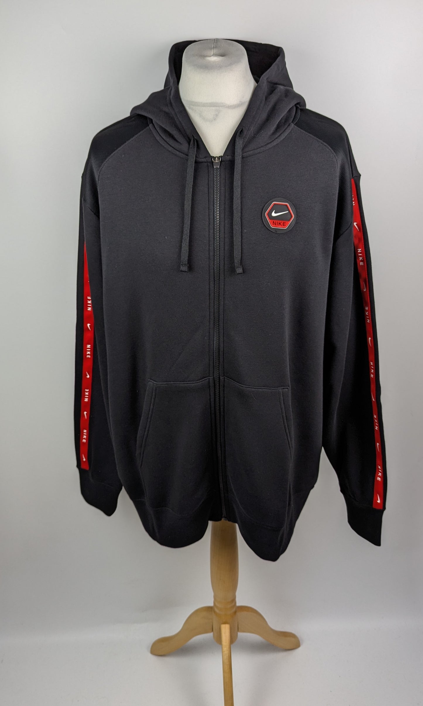 Nike Swoosh Air Men Hoodie - Black / Red