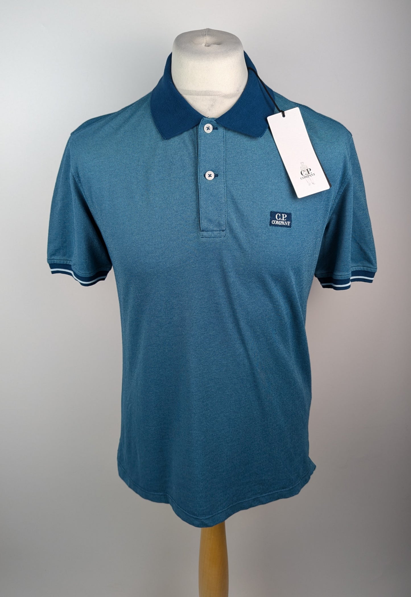 C.P. COMPANY Tacting Short Sleeve Polo Shirt - Ink Blue