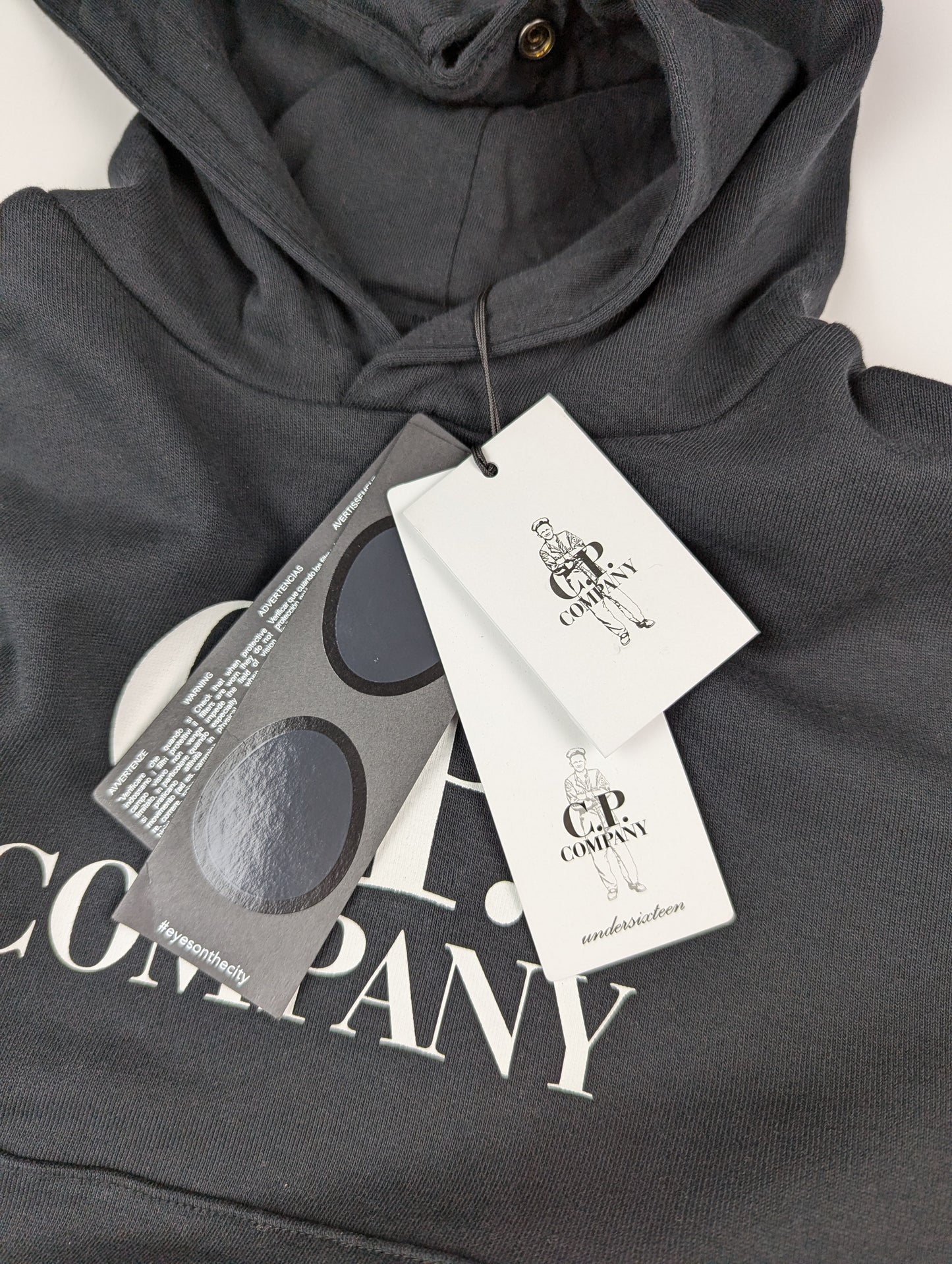 C.P. Company Boys Logo Hoodie - Black