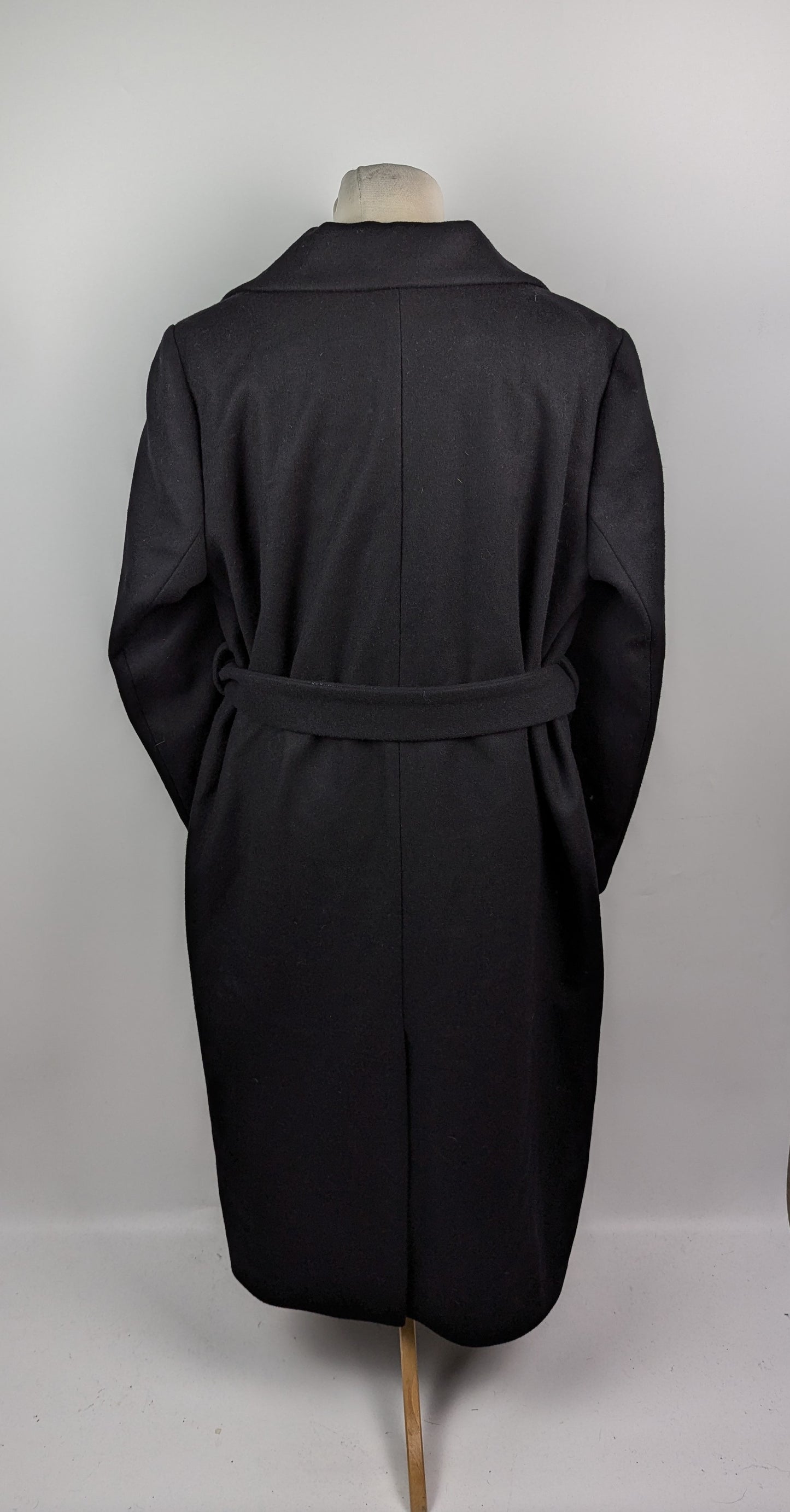 CALVIN KLEIN Essential Wrap Coat Overcoat - Black