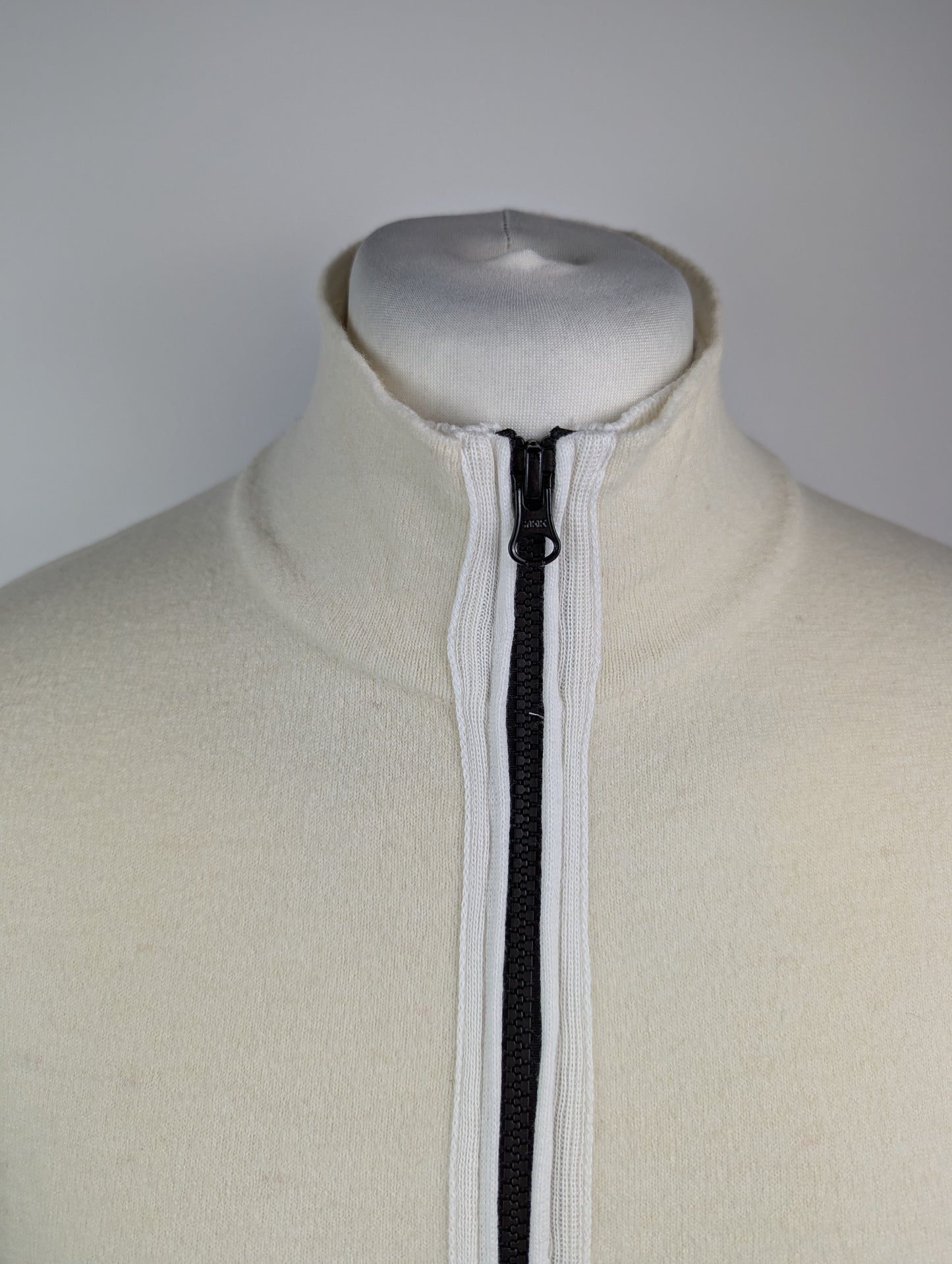 C.P. Company Mens Full Zip Sweater - Ivory White